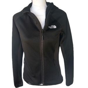 2/$30 Adorable& flattering black The North Face zip up hoodie/light jacket.